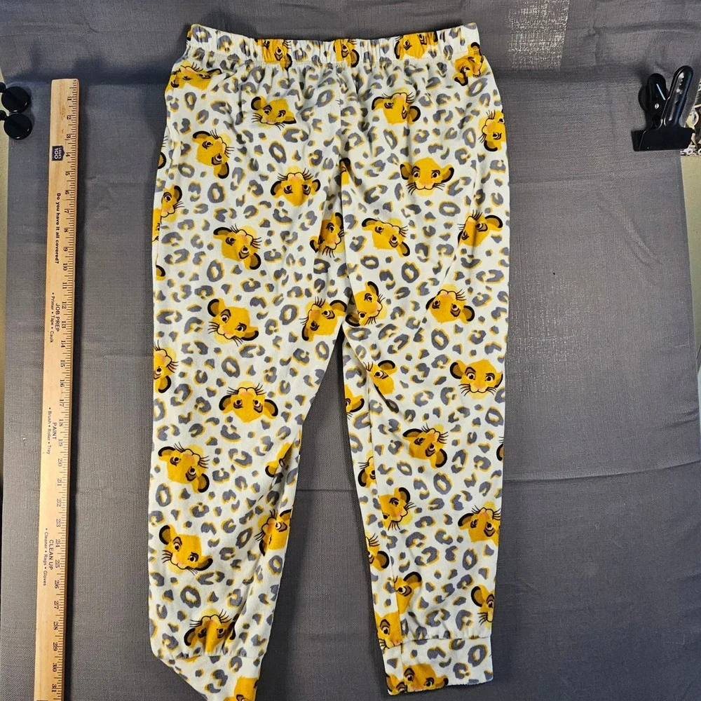 Disney The Lion King Simba Leopard Print Fleece Pajama Set  Large 12-14